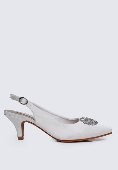 Jeannie Comfy Heels In Ivory