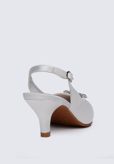 Jeannie Comfy Heels In Ivory