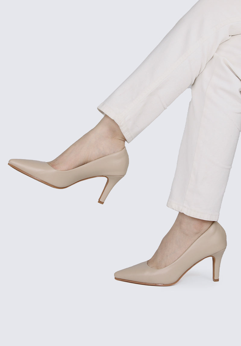 Ashley Comfy Pumps In Almond