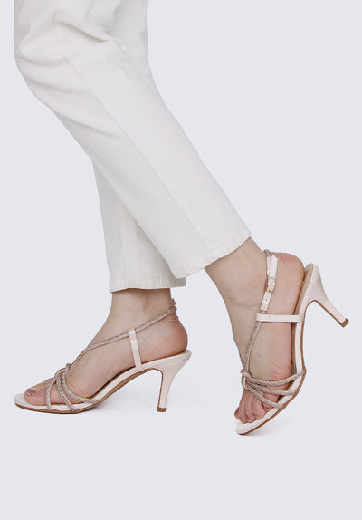 Alaia Comfy Heels In Nude